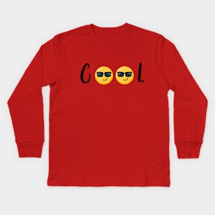 cool design with emojis Kids Long Sleeve T-Shirt